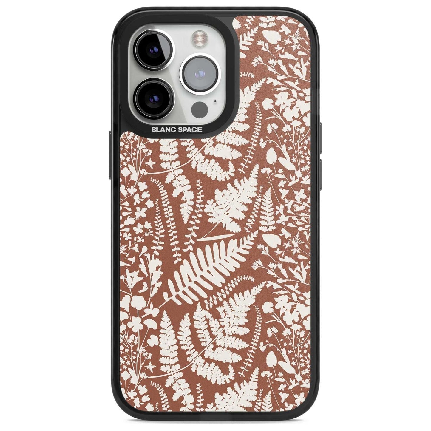 Fleurs sauvages et fougères sur terre cuite