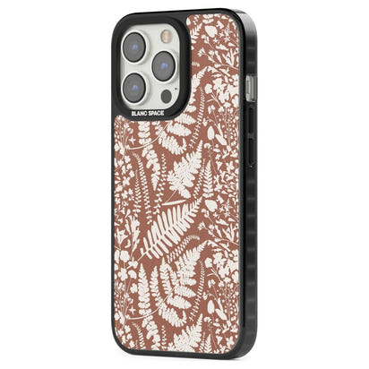 Fleurs sauvages et fougères sur terre cuite