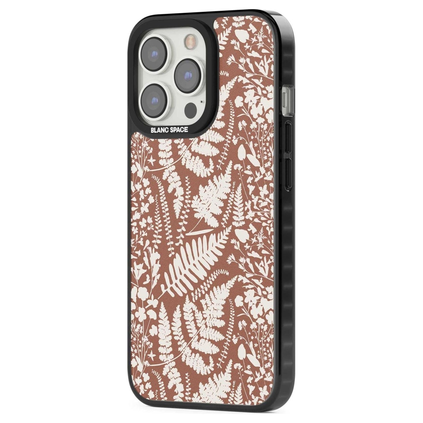 Fleurs sauvages et fougères sur terre cuite