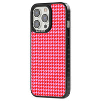 Pied-de-poule rose fluo et rouge