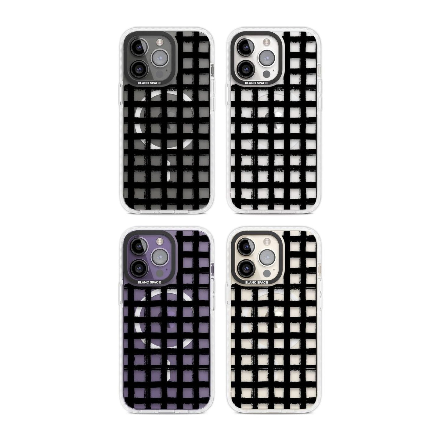 Messy Black Grid Clear