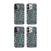 Leopardenmuster in Pastellblau und Rosa