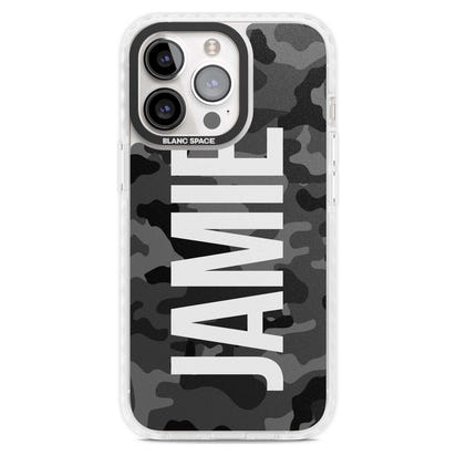 Personalised Black Camo Name Vertical