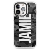 Personalised Black Camo Name Vertical