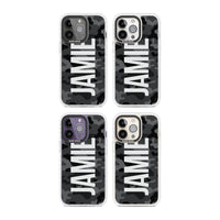 Personalised Black Camo Name Vertical