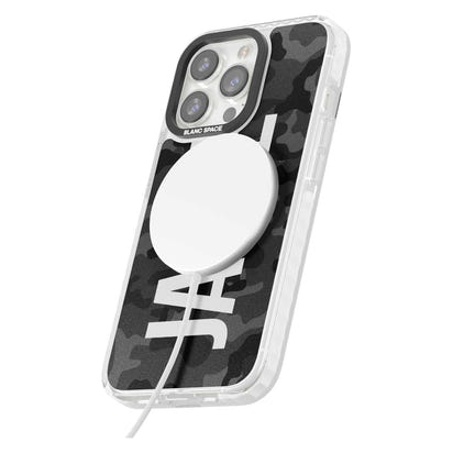 Personalised Black Camo Name Vertical