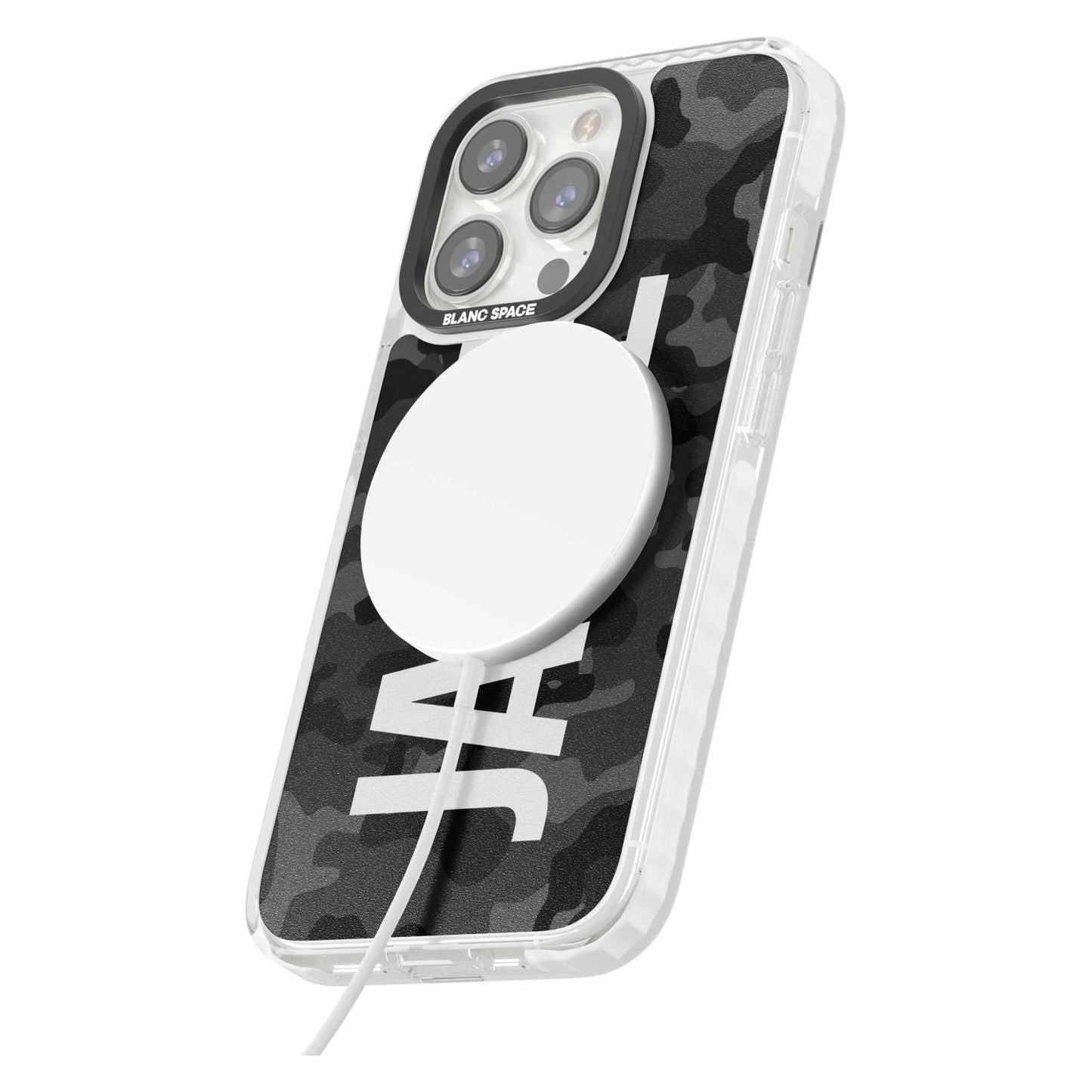 Personalised Black Camo Name Vertical