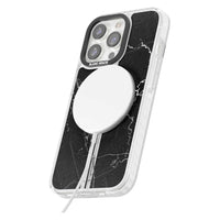 Personalised Black Marble Stripe Initials