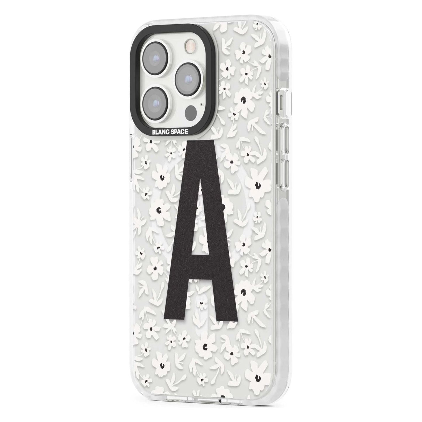 Initiale en gras personnalisée et florale