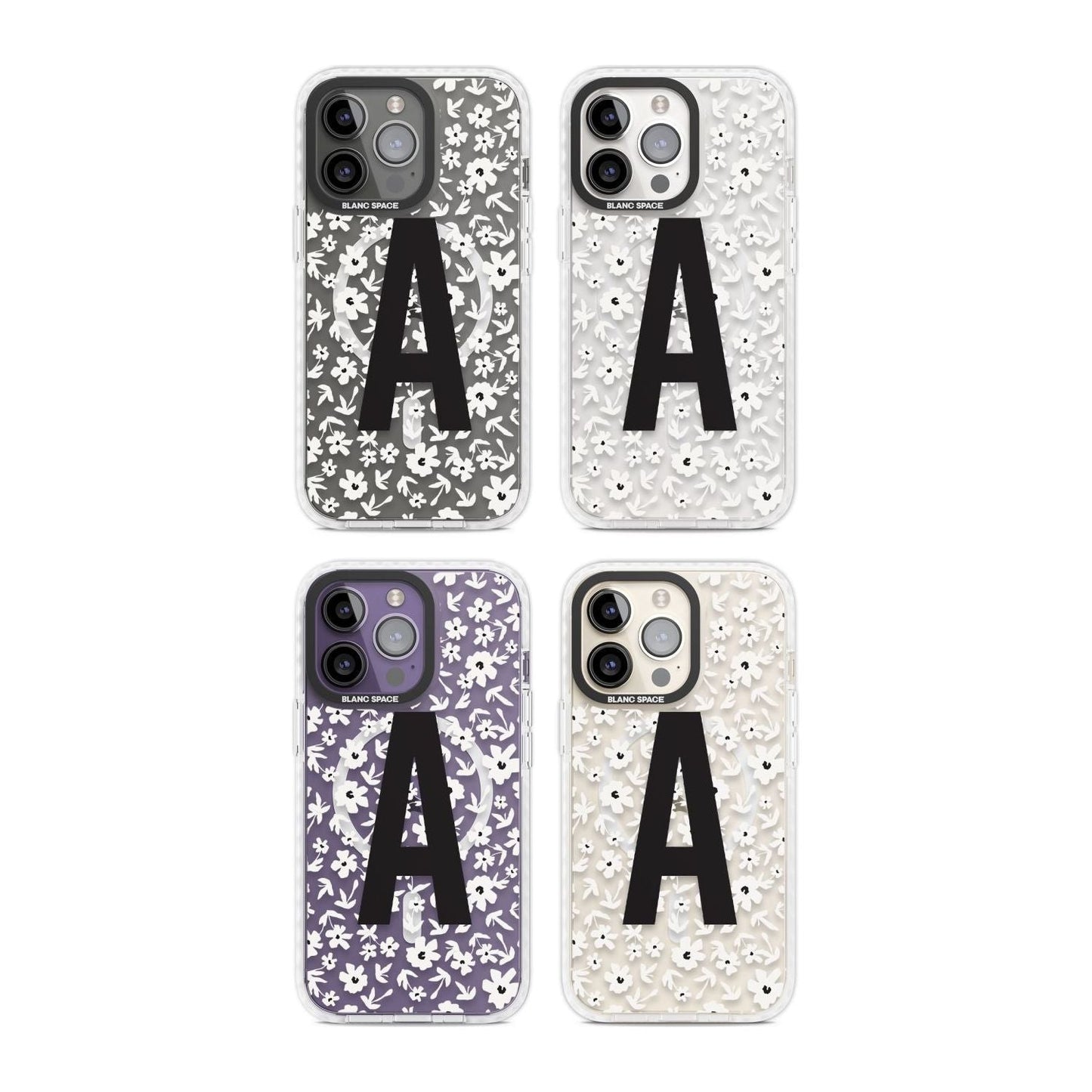 Initiale en gras personnalisée et florale