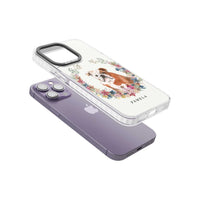 Personalised English Bulldog Floral Portrait