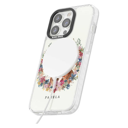 Personalised English Bulldog Floral Portrait