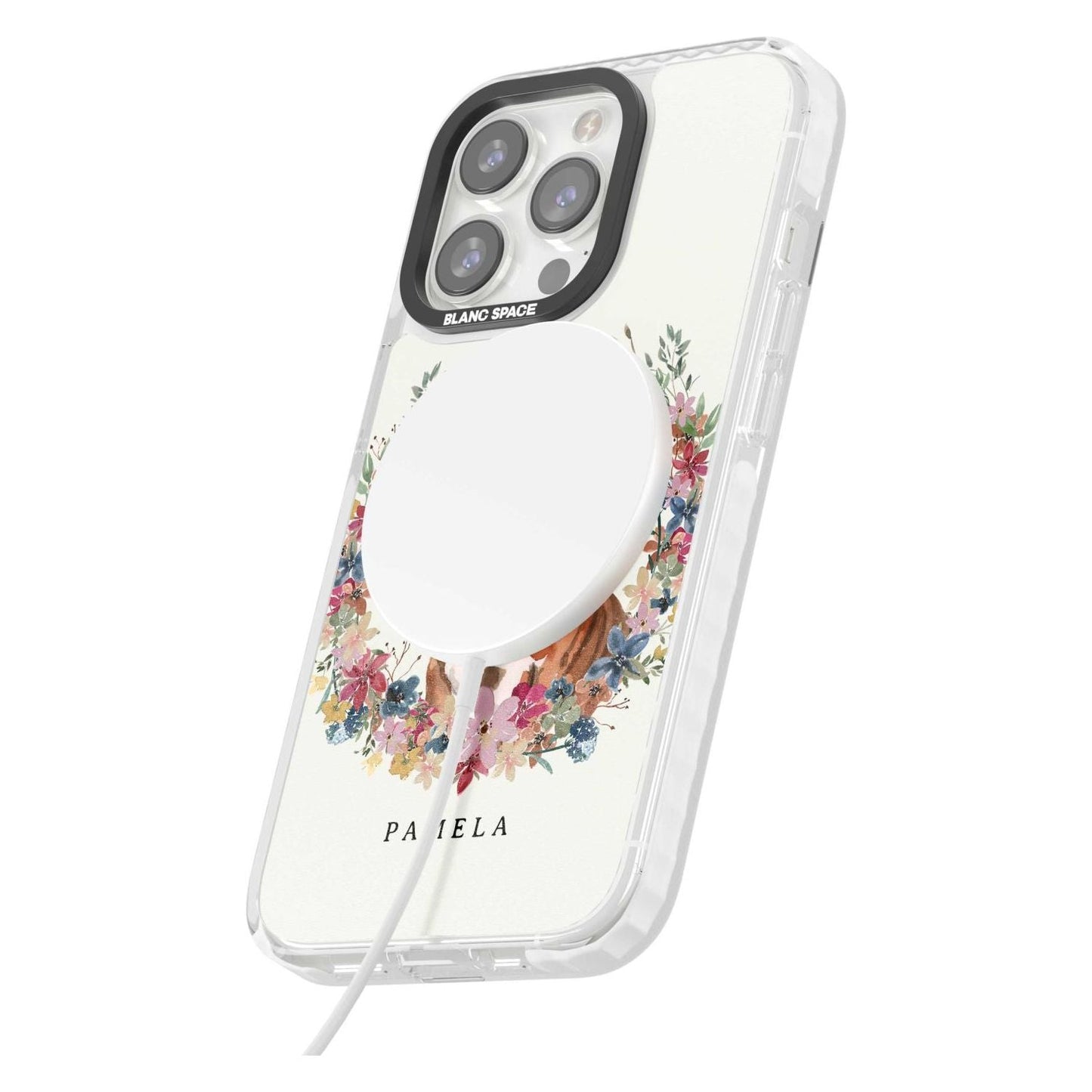 Personalised English Bulldog Floral Portrait