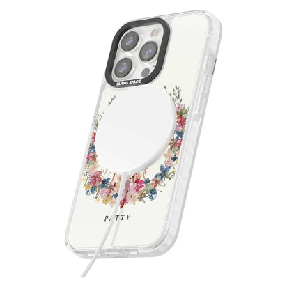 Personalised Cocker Spaniel Floral Portrait