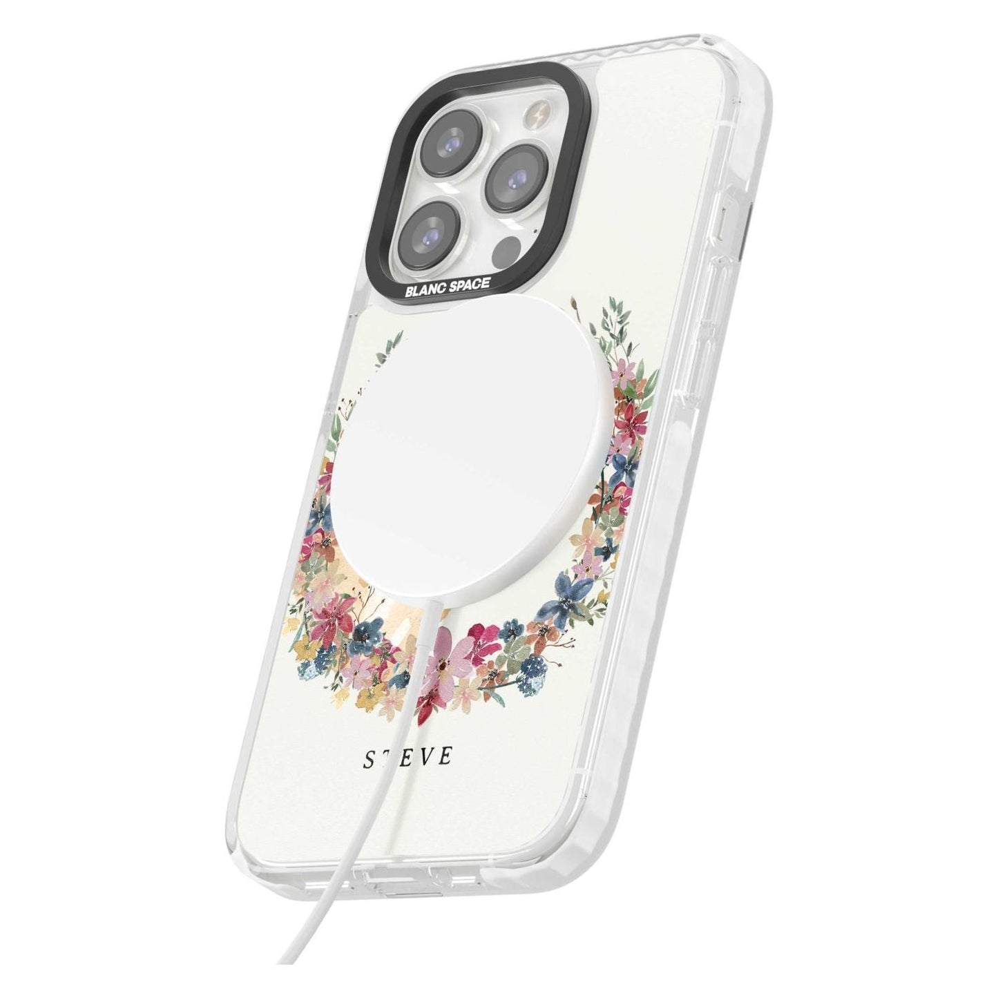 Personalised Yellow Labrador Floral Portrait