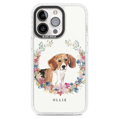 Personalised Beagle Floral Portrait