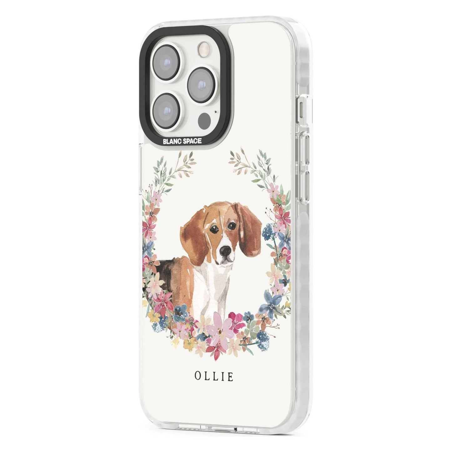 Personalised Beagle Floral Portrait
