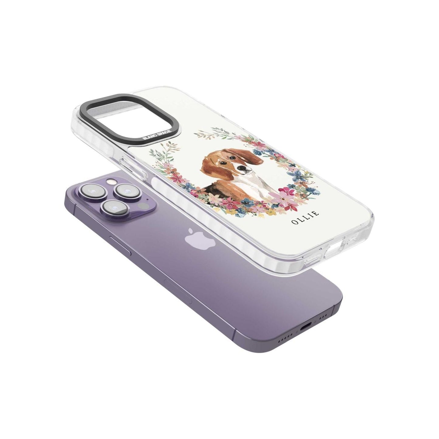 Personalised Beagle Floral Portrait