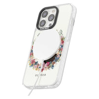 Personalised Black & Tan Dachshund Floral Portrait