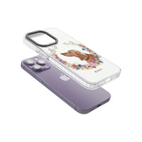 Personalised Tan Dachshund Floral Portrait