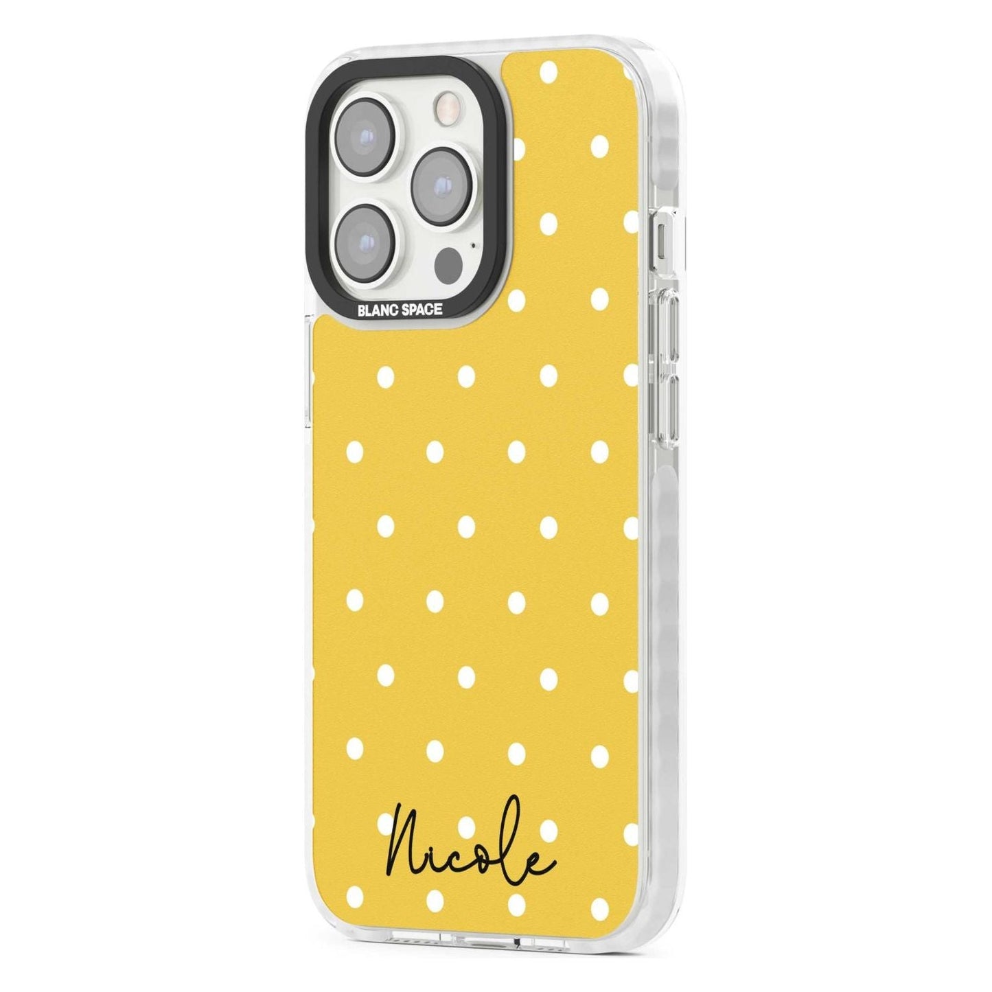 Personalised Yellow Polka Dot