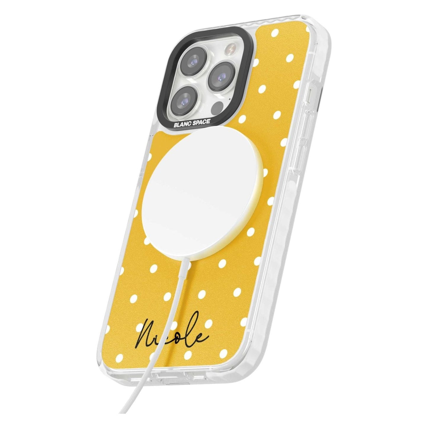 Personalised Yellow Polka Dot