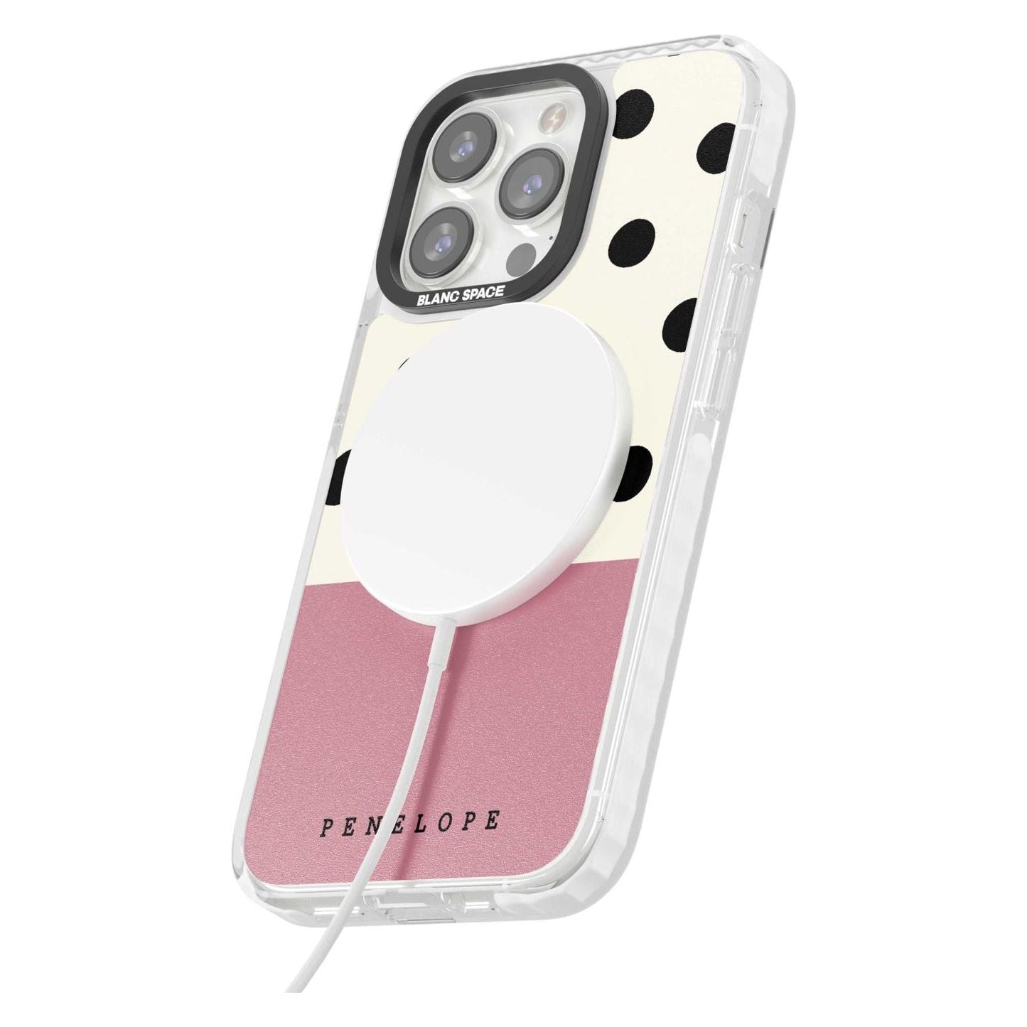 Personalised Pink Border Polka Dot