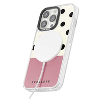 Personalised Pink Border Polka Dot