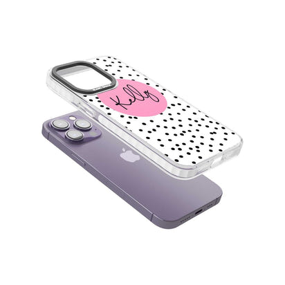 Personalised Pink Circle & Dots