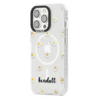 Personalised White Daisies & Cursive