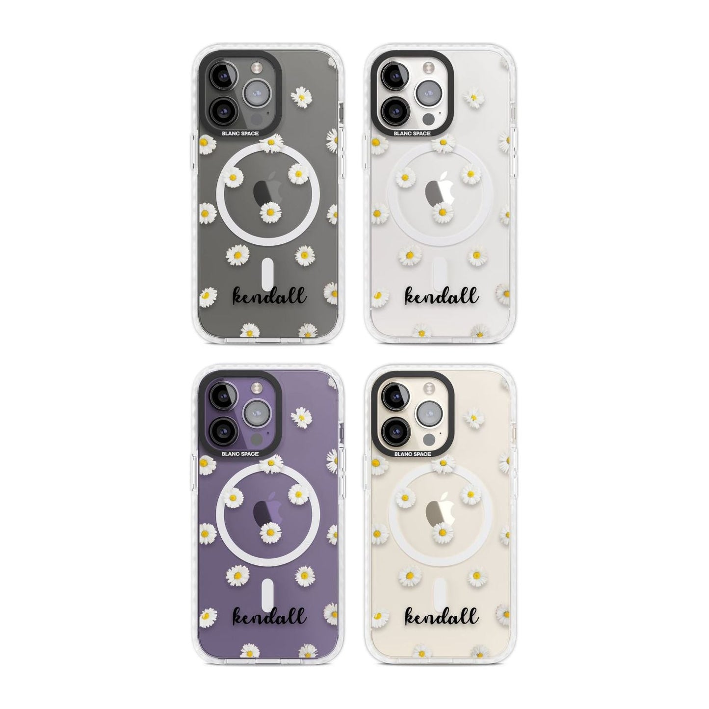 Personalised White Daisies & Cursive