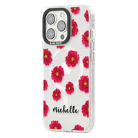 Personalised Red Peonies & Cursive