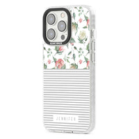 Personalised Light Floral Pattern & Stripes