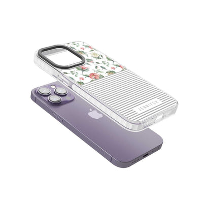 Personalised Light Floral Pattern & Stripes