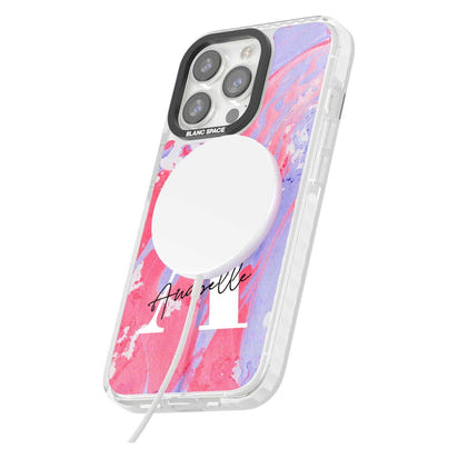 Personalised Pink & Purple Marble