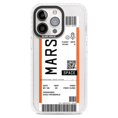 Personalised Mars Travel Ticket