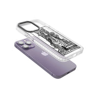 Personalisierte Tarotkarte „Königin der Stäbe“ (transparent)