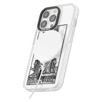 Personalisierte Tarotkarte „Königin der Stäbe“ (transparent)