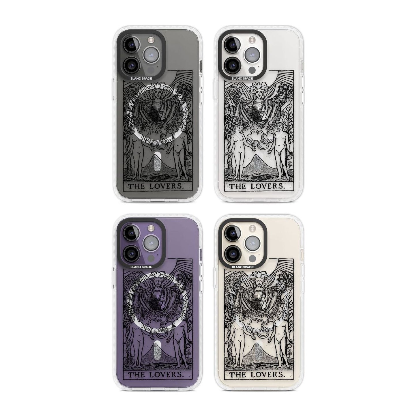 Personalisierte Tarotkarte „Die Liebenden“ (Transparent)