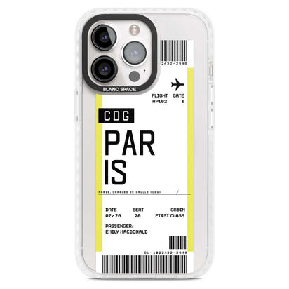 Personalised Paris Boarding Pass