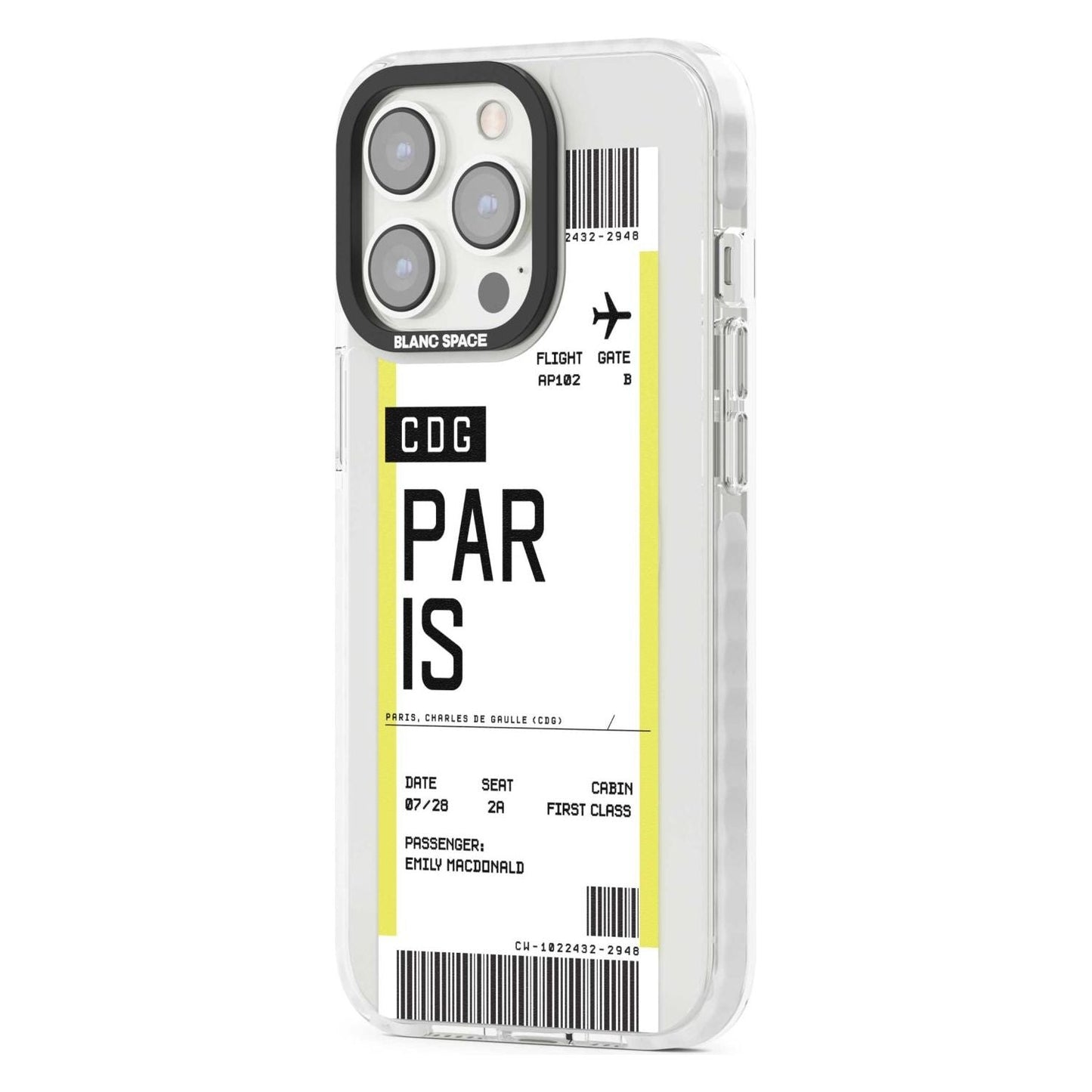 Personalised Paris Boarding Pass