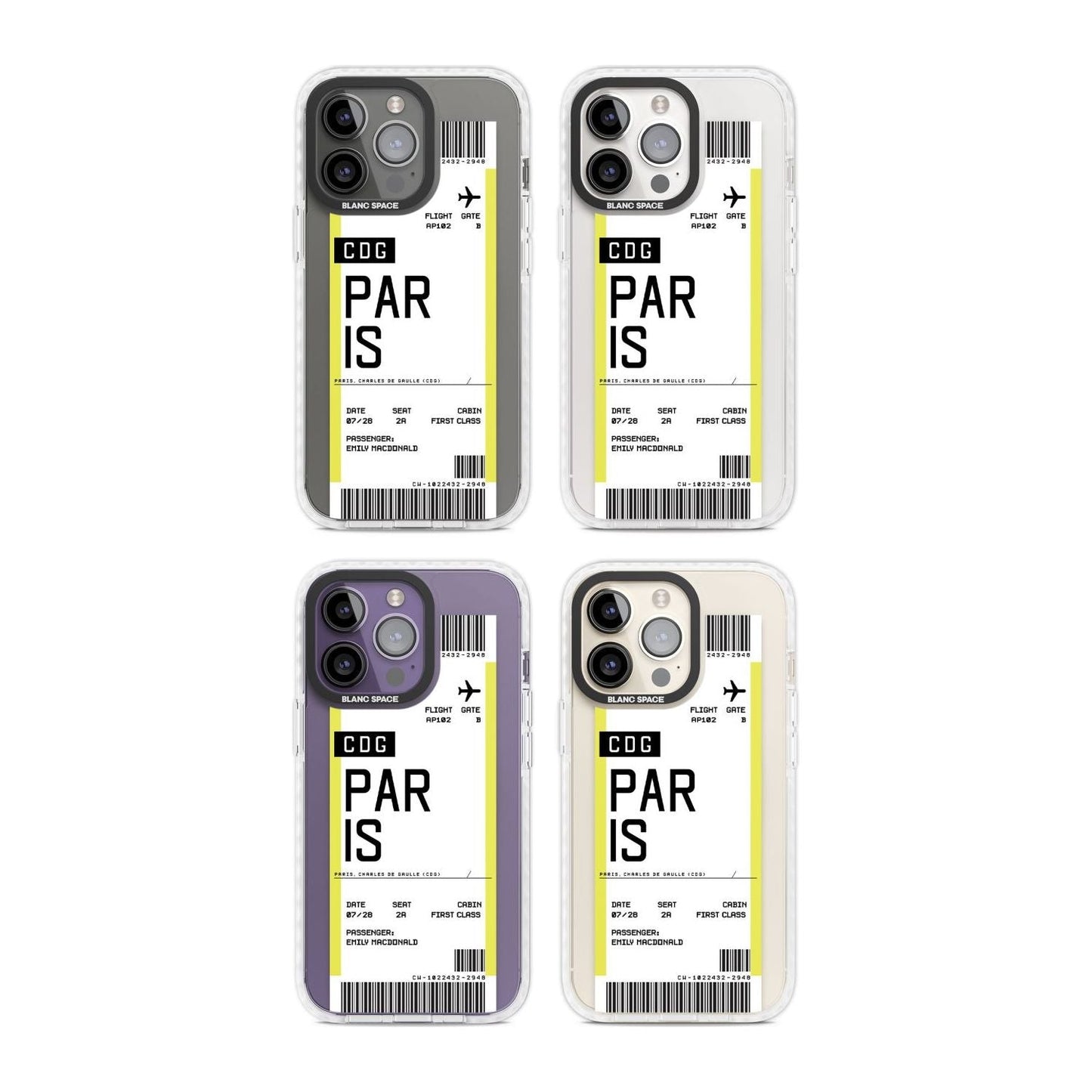 Personalised Paris Boarding Pass