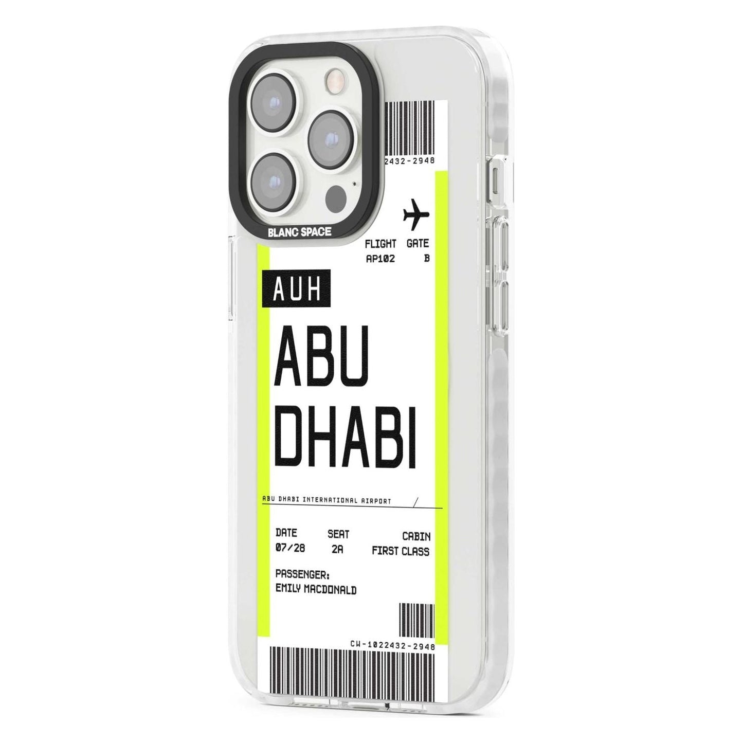 Personalised Abu Dhabi Boarding Pass