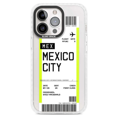 Carte d'embarquement personnalisée pour Mexico