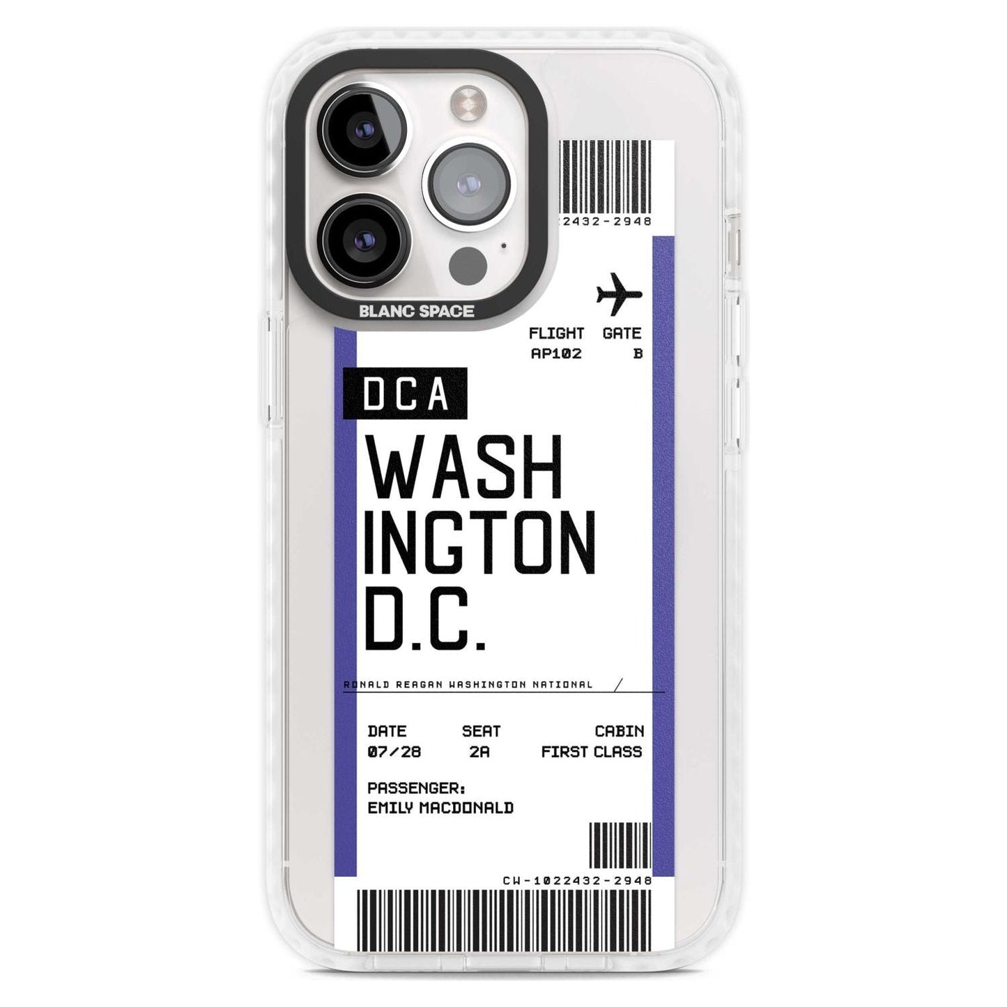 Personalised Washington D.C. Boarding Pass