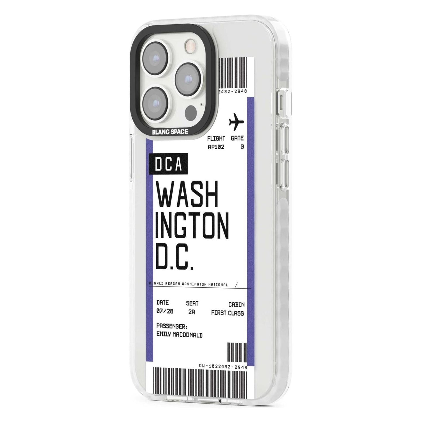 Personalised Washington D.C. Boarding Pass