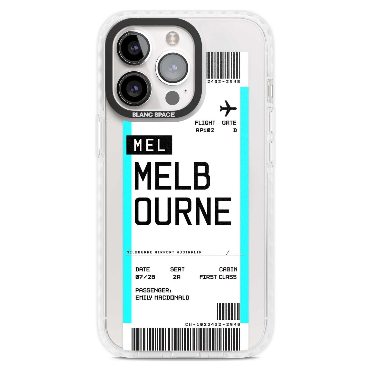 Personalised Melbourne Boarding Pass