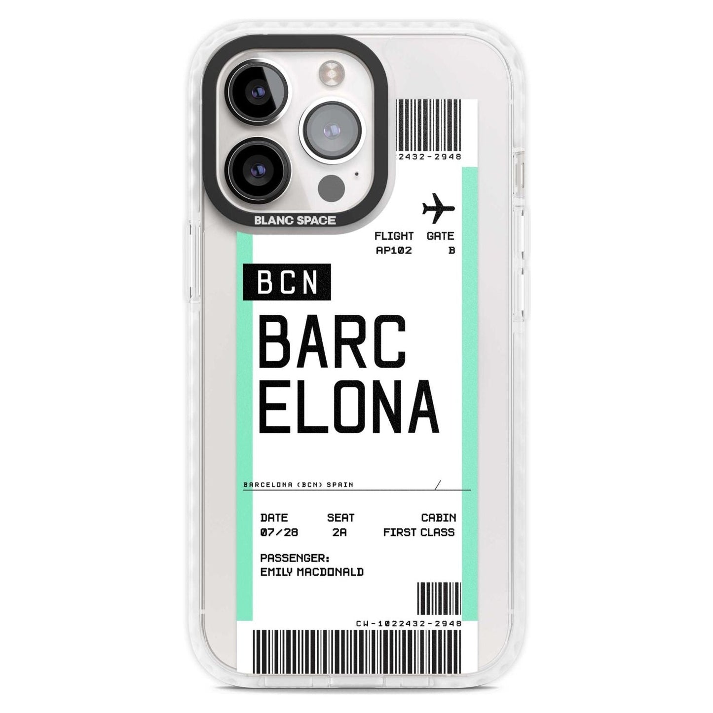 Personalised Barcelona Boarding Pass
