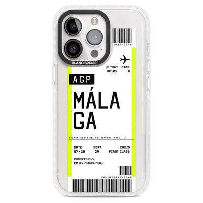 Personalised Málaga Boarding Pass