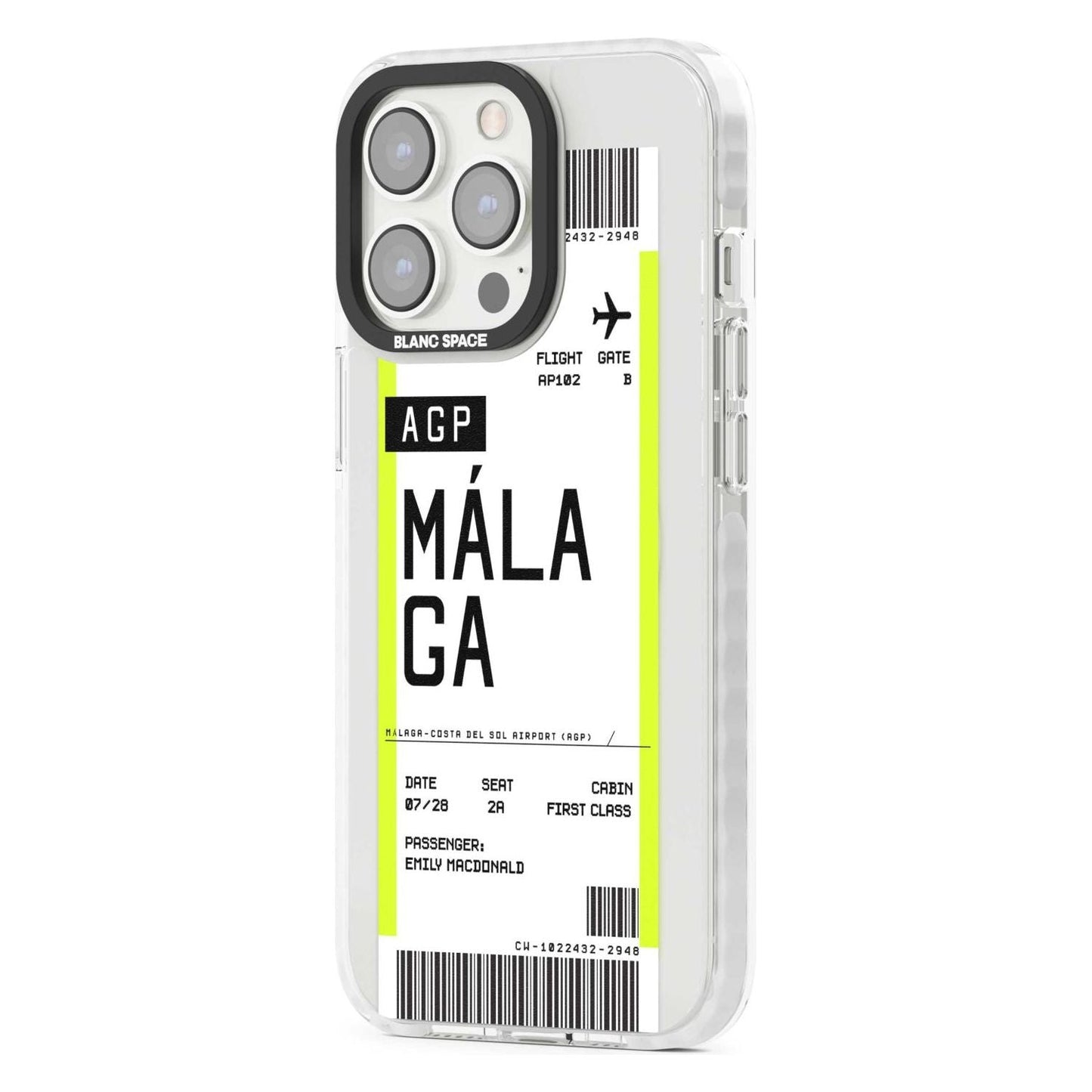 Personalised Málaga Boarding Pass